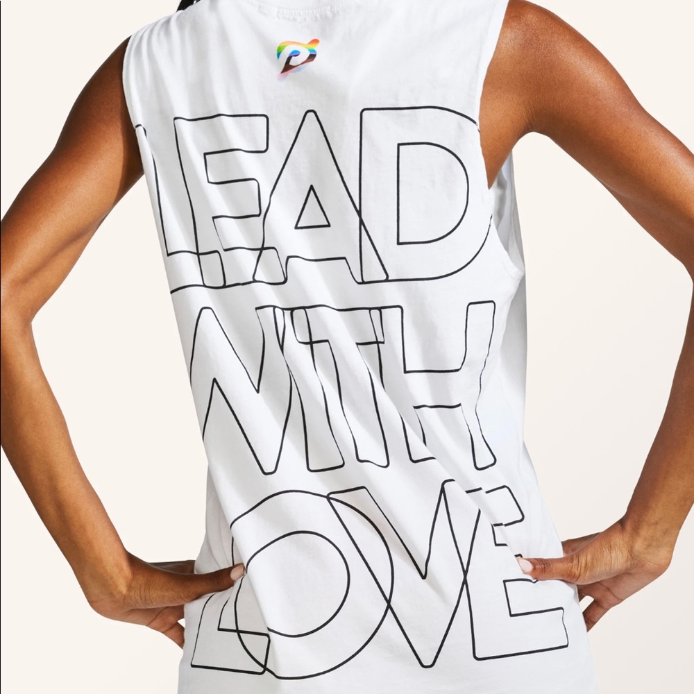 Peloton Lead with Love White Muscle Tank - New with Tags